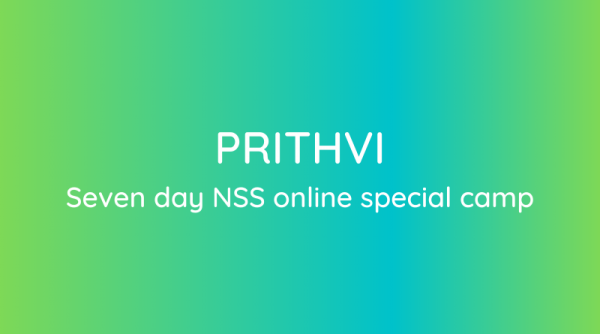 Prithvi - seven-day NSS online special camp - completed successfully