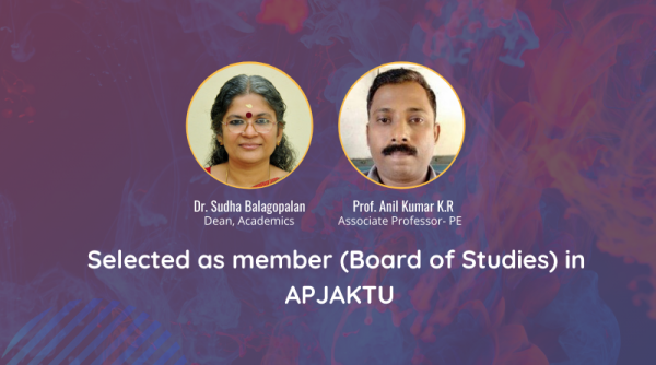 Vidya faculty members selected as members of Board of Studies in KTU
