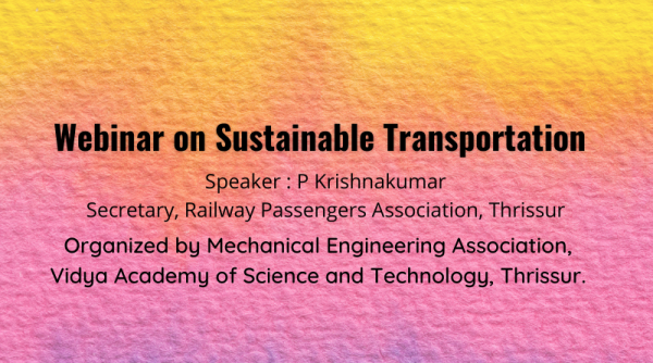 Invited talk on sustainable transportation