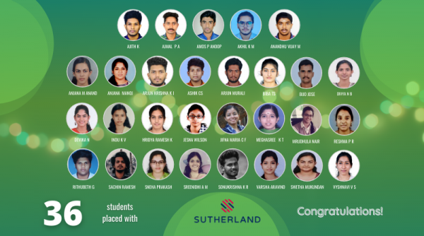 Wow! 36 Vidya students placed with Sutherland in one placement drive!