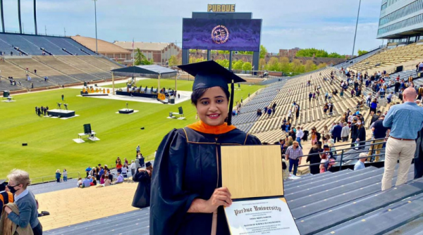 Vidya's alumna successfully completes MS from Purdue University