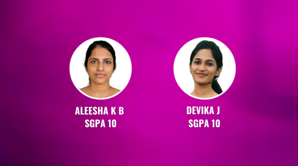 Vidya’s top performers in 7th semester B Tech examinations