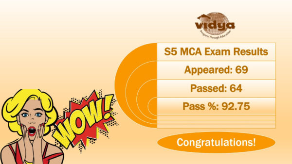 S5 MCA batch of Vidya secures 92.75% pass in KTU exams