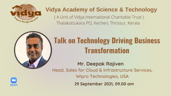 Talk on how technology is driving business transformation