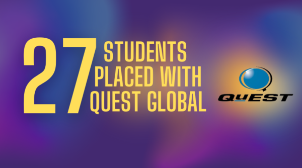 Another great campus recruitment news: 27 students placed with Quest Global