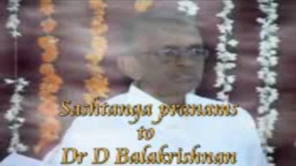 Surprising rediscovery of Dr D Balakrishnan commemoration video