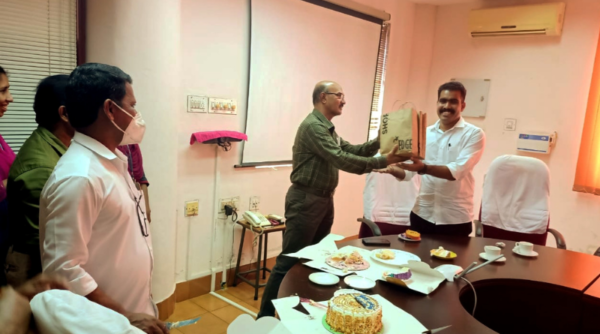 Admin Office staff bids farewell to Mr Sanoj K K (Manager - Administration)