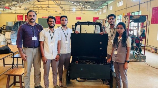 ME students develop petrol-electricity hybrid auto