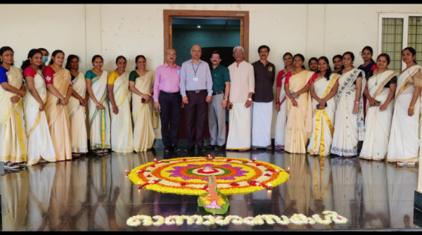 Vidya staff members adore the spirit of Onam with traditional fervour