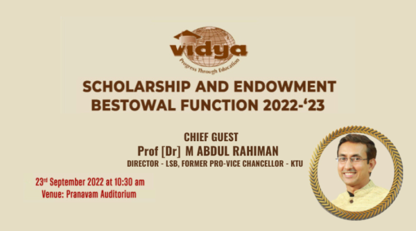 Scholarships and Endowments Prize Distribution Function 2022 on 23 September 2022