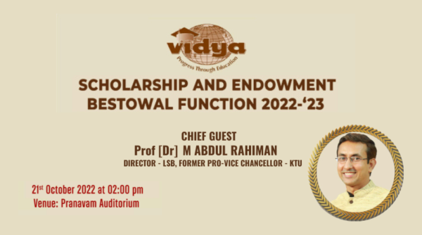 Scholarships and Endowments Prize Distribution Function 2022 on 21 October 2022