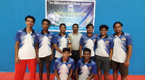 College Badminton team wins Runner up trophy in the E-Zone Championship