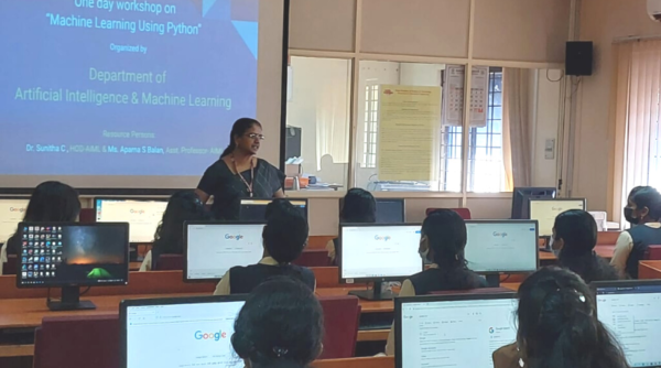 AIML Dept conducts one day workshop on “Machine Learning using Python”