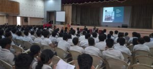 A cross section of the students attending the pre-placement talk by UST for the 2024 graduating batch.