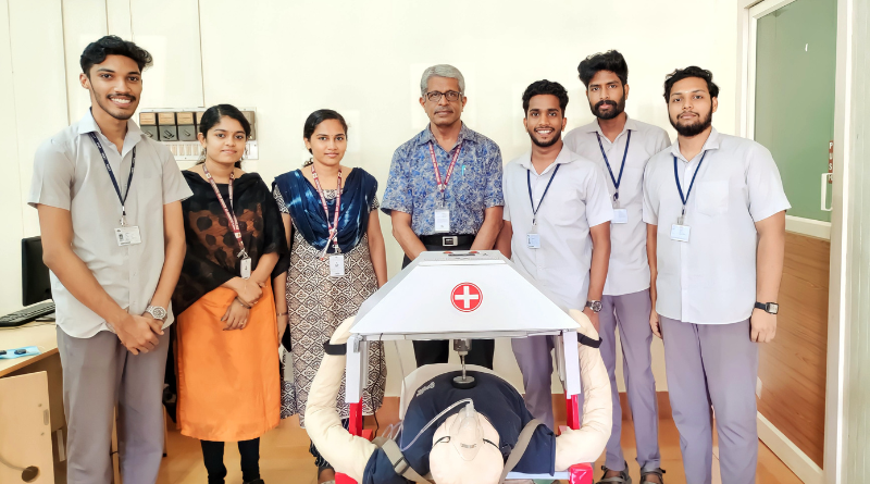 ECE students‘ project ‘Revivatron CPR Robot’ creates a center of attention in Print and Electronic media