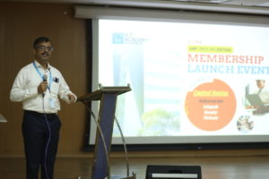 Mr. Santhosh Kurup, CEO, ICT Academy of Kerala, addressing the gathering at Infopark, Koratty.