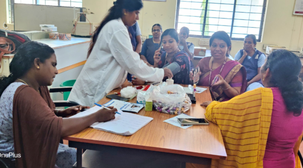 Vidya conducts health check-up for staff members