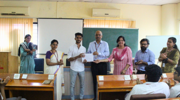 CSE Dept conducts a function to honor Nandakishor T,8th Rank winner in All India Level IT Aptitude Test conducted by Red Hat-IBM