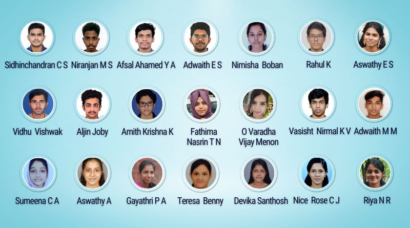 Vidya’s top performers in KTU first year B Tech results