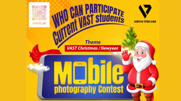 AVA (UAE Chapter) to conduct Mobile Photography Contest for Vidya students