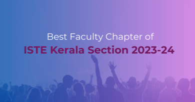 Vidya bestows with Best Faculty Chapter of  ISTE Kerala Section 2023-24