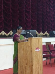 Principal Dr. Sunitha C delivering the Presidential address