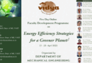 ME Dept organizes FDP on Energy Efficiency Strategies for a Greener Planet