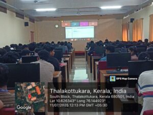 A cross section of the students attending to the session by Mr. Jose Johnson on 11-July-25