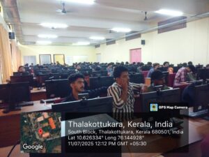 Students attending to the session by Mr. Jose Johnson on 11-July-25