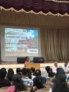 Principal Dr. Sunitha C delivering the inaugural address.