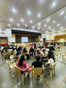 Student ambassadors participating in the group activity.