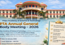 Invitation to a day of meaningful engagement at the PTA Annual General Body Meeting on 24 January 2026