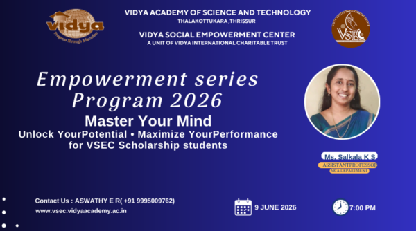 VSEC conducts “Master Your Mind – Unlock Your Potential : Maximize Your Performance”