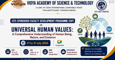 Vidya conducts ISTE-Sponsored Faculty Development Programme on Universal Human Values