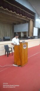 Mr. Diju Jose, Centre Director, TIME, addressing the students.